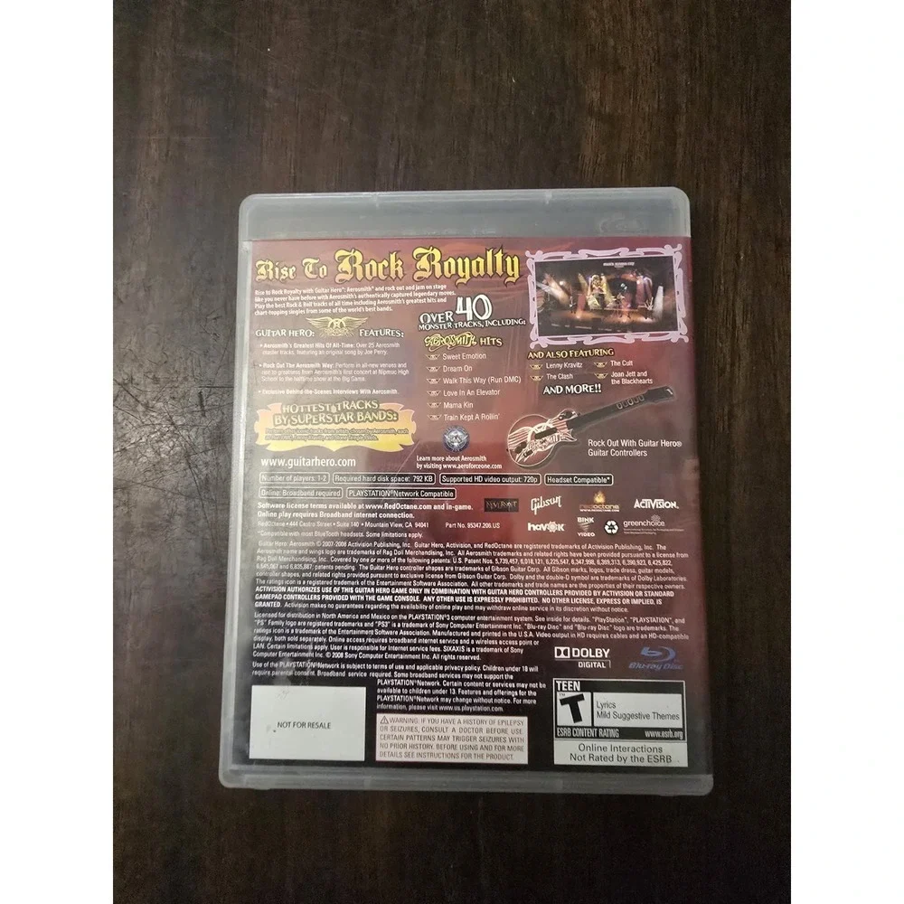Guitar Hero Aerosmith PS3 Game Rock Band Music [PlayStation 3]‎ TESTED
